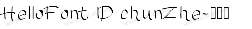 HelloFont ID chunZhe字体转换